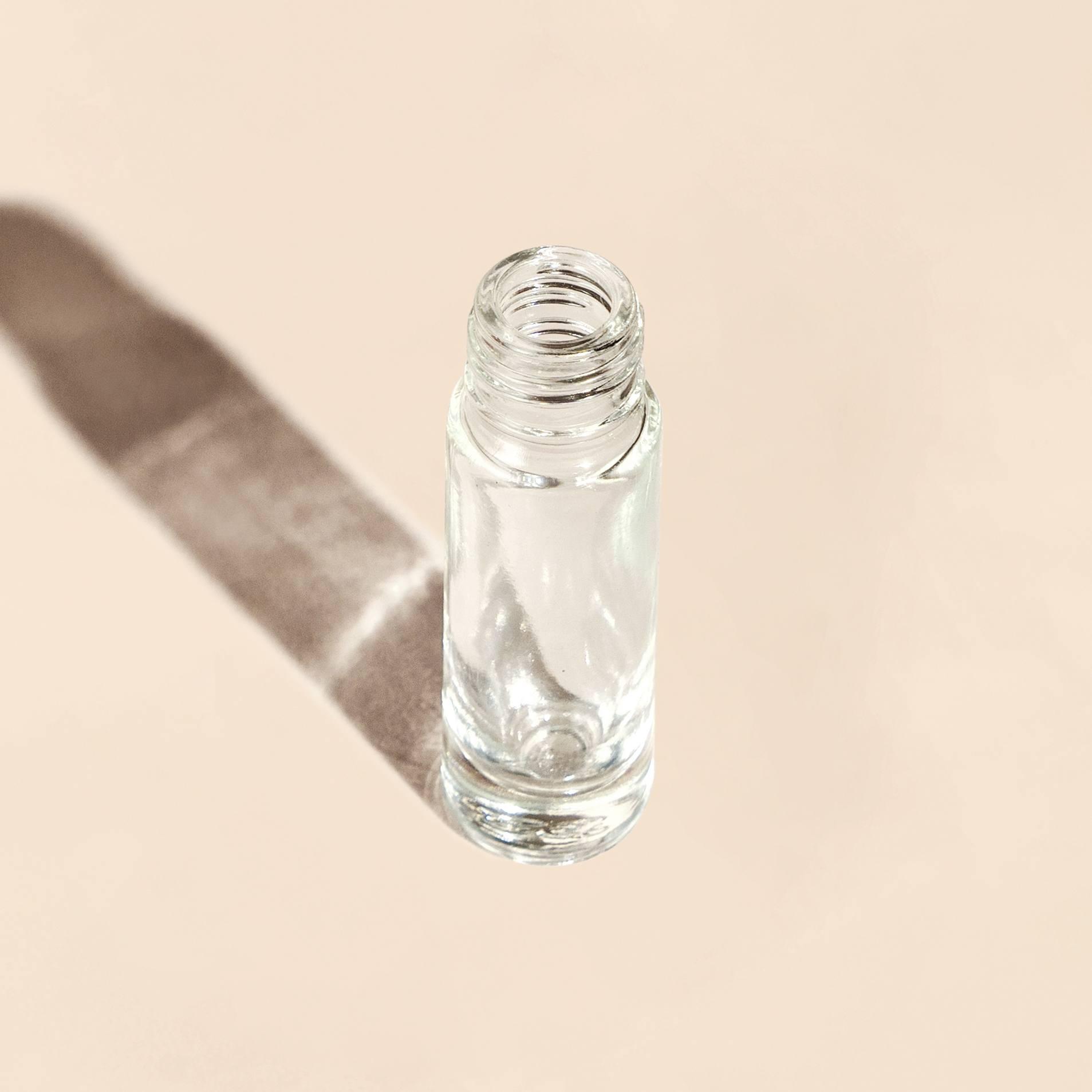 10ml/0.34oz Roll-on bottles - Round, Clear Refillable Glass Empty Roller bottles for Essential Oil Perfumes Aromatherapy Brandsamor Commerce LLP