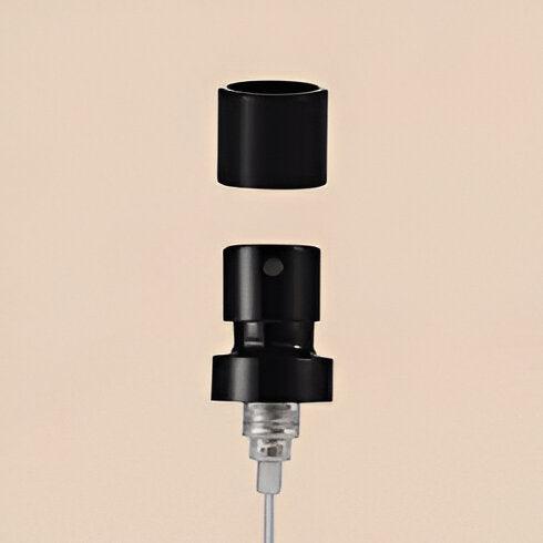 Wholesale Perfume Fine Mist Spray Pump for Perfume Tops, Black Metal, 100mcl/0.1cc, FEA 15, Crimp Type (with ring) Brandsamor Commerce LLP